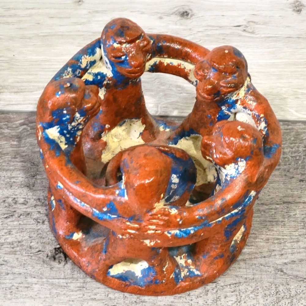 Monkey Handmade Studio Pottery Candle Holder
